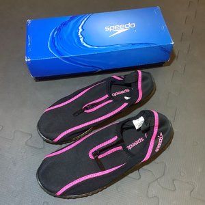 Speedo Women's ZipWalker Water Shoe - Black / Hot Pink - 6